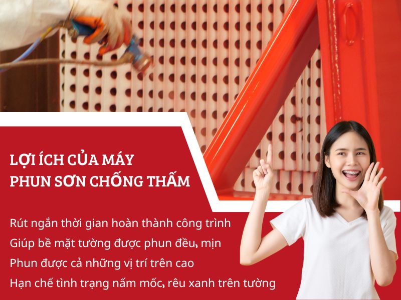 Lợi ích của việc sử dụng máy phun sơn chống thấm