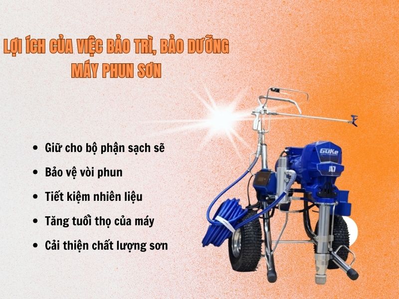 Lợi ích của việc bảo trì, bảo dưỡng máy phun sơn