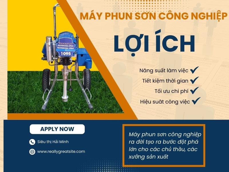 Lợi ích khi sử dụng máy phun sơn công nghiệp