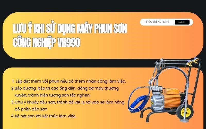 Lưu ý khi sử dụng máy phun công nghiệp VH990