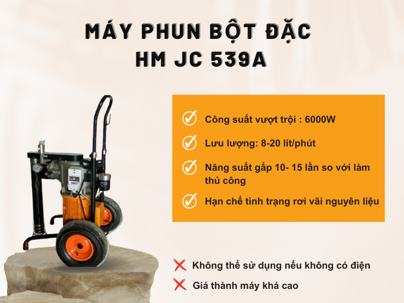 Máy phun sơn chống thấm HM JC 539A chất lượng tại Siêu thị Hải Minh 