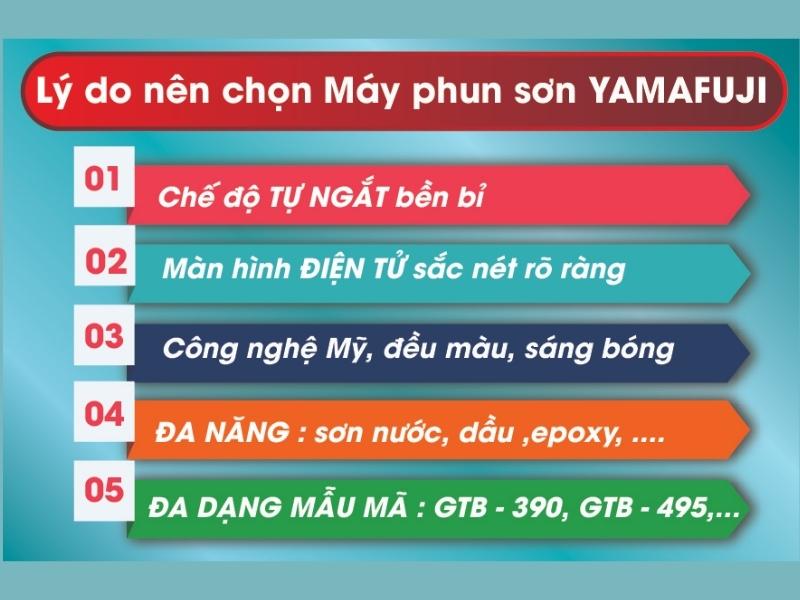 Điểm vượt trội của các dòng máy phun sơn Yamafuji