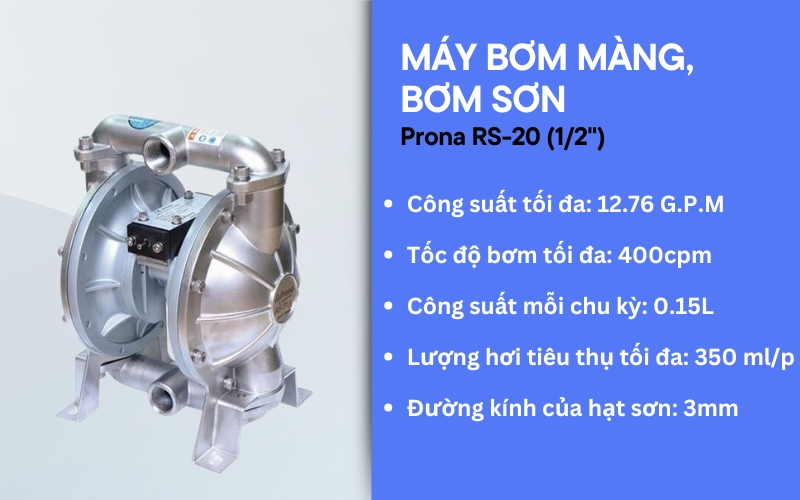 Máy bơm màng, bơm sơn Prona RS-20 (1/2