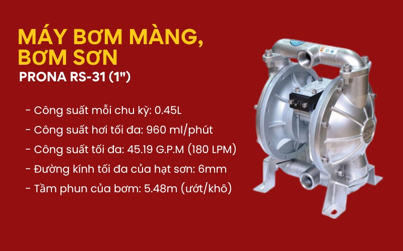 Máy bơm màng, bơm sơn Prona RS-31 (1