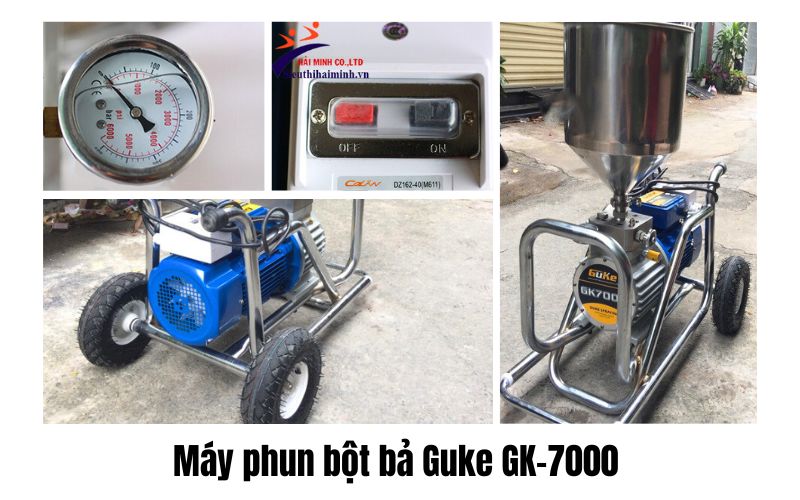 Máy phun bột bả Guke GK-7000 hệ dùng màng