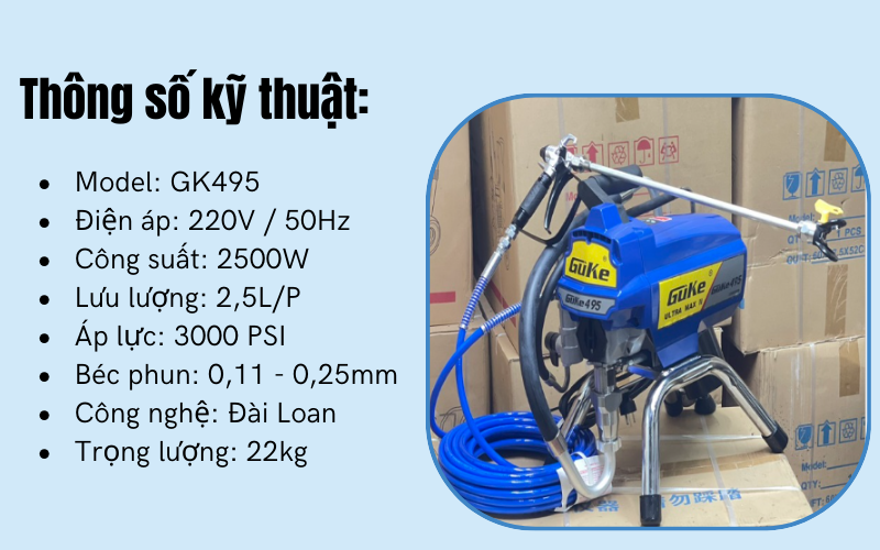 Máy phun sơn GUKE-GK495