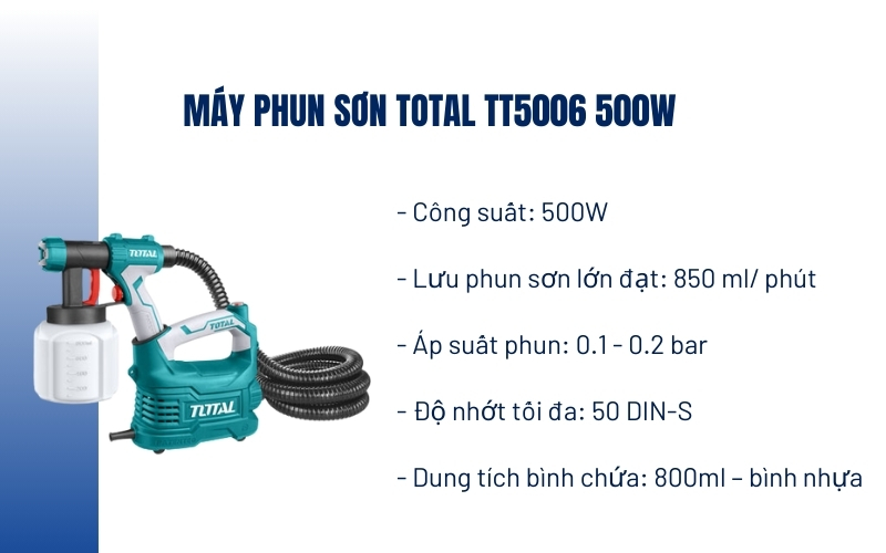 Máy phun sơn Total TT5006 500W