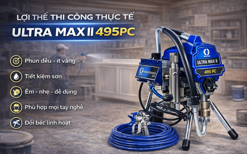 Lợi thế khi sử dụng Ultra Max II 495PC trong thi công thực tế