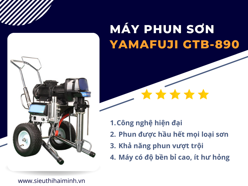 Máy phun sơn bột, epoxy, chống cháy Yamafuji GTB-890