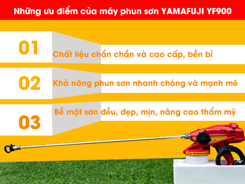 Máy phun sơn chạy điện đa năng Yamafuji YF900