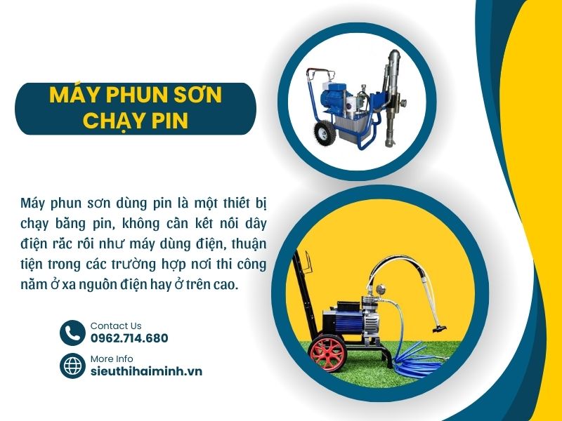 Giới thiệu máy phun sơn chạy pin