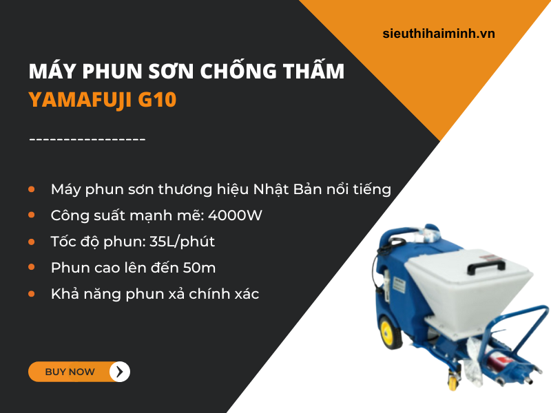 Máy phun sơn chống thấm, sơn sần G10