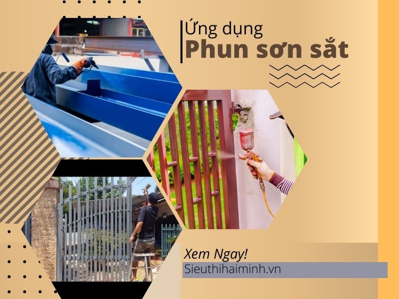Máy phun sơn sắt được ứng dụng rộng rãi trong nhiều ngành nghề