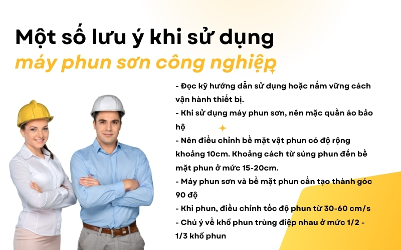 Một số lưu ý khi sử dụng máy phun sơn công nghiệp