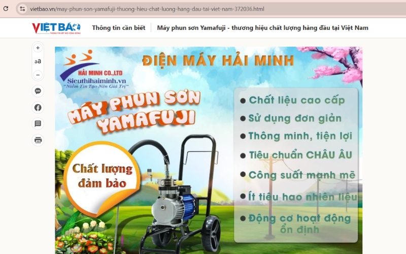 Mua máy phun sơn Yamafuji chính hãng tại Hải Minh