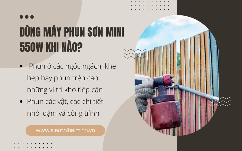 Nên dùng máy phun sơn mini 550W khi nào?