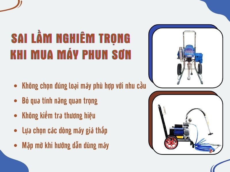 Sai lầm nghiêm trọng khi mua máy phun sơn
