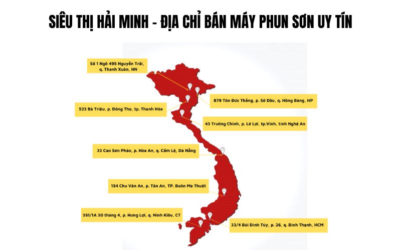 Siêu thị Hải Minh địa chỉ mua máy phun sơn cầm tay uy tín