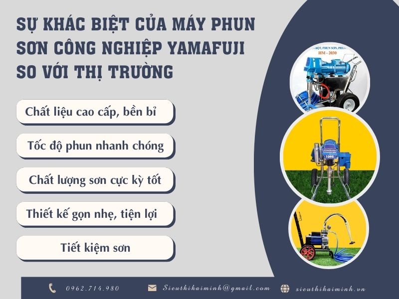 Sự khác biệt của máy phun sơn công nghiệp Yamafuji so với thị trường