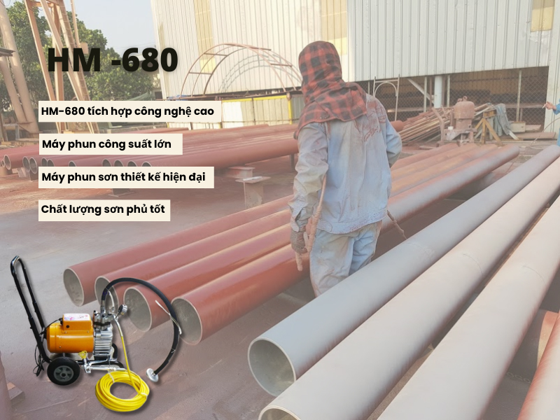 các tính năng nổi bật của máy phun sơn HM680