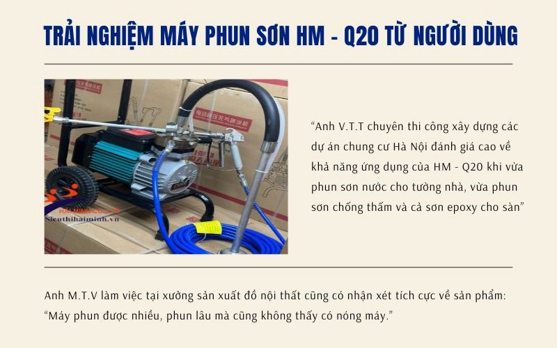Trải nghiệm máy phun HM - Q20 từ người dùng