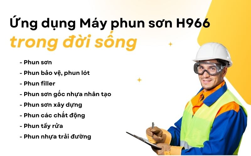 Ứng dụng Máy phun sơn H966 trong đời sống