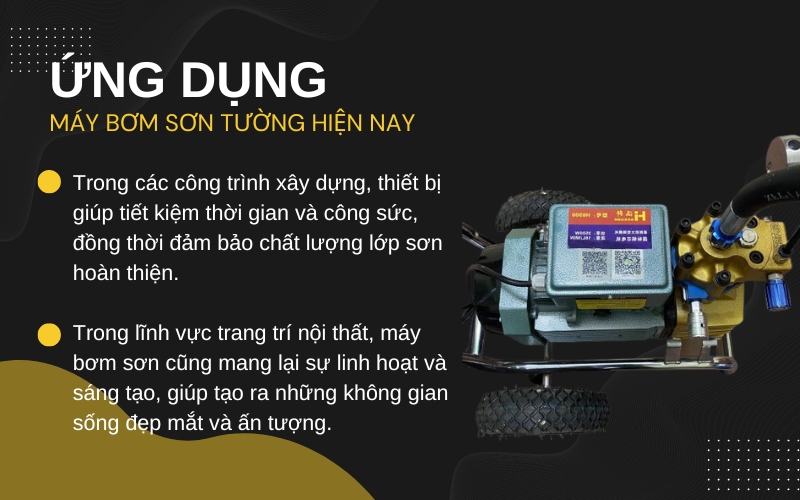 Ứng dụng của Máy bơm sơn tường hiện nay