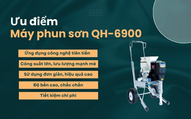 Ưu điểm của Máy phun sơn QH-6900