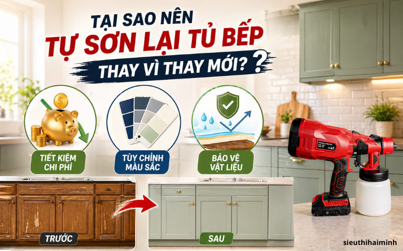  Tại sao nên tự sơn lại tủ bếp thay vì thay mới?
