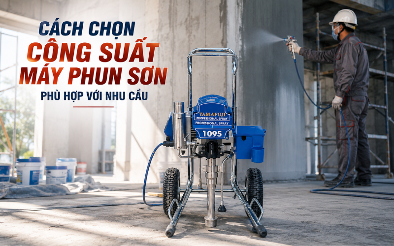  Cách chọn công suất máy phun sơn phù hợp
