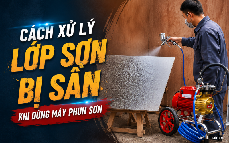 Cách xử lý lớp sơn bị sần, không mịn khi dùng máy phun sơn