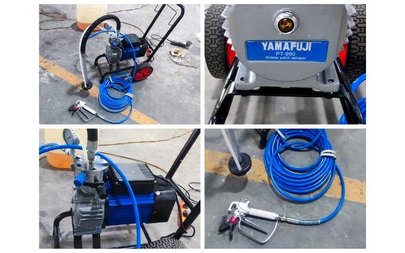 Kỹ thuật giao máy phun sơn công nghiệp PT990 cho khách