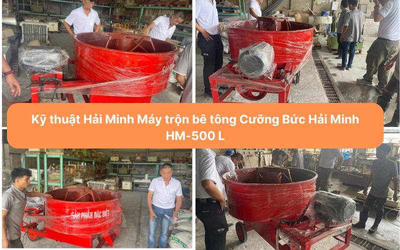 Kỹ thuật bàn giao Máy trộn bê tông Cưỡng Bức Hải Minh HM-500 L (chưa động cơ)