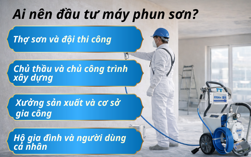 Lý do bạn nên sử dụng máy phun sơn thay cho lăn sơn thủ công
