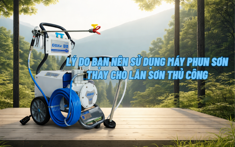 Lý do bạn nên sử dụng máy phun sơn thay cho lăn sơn thủ công