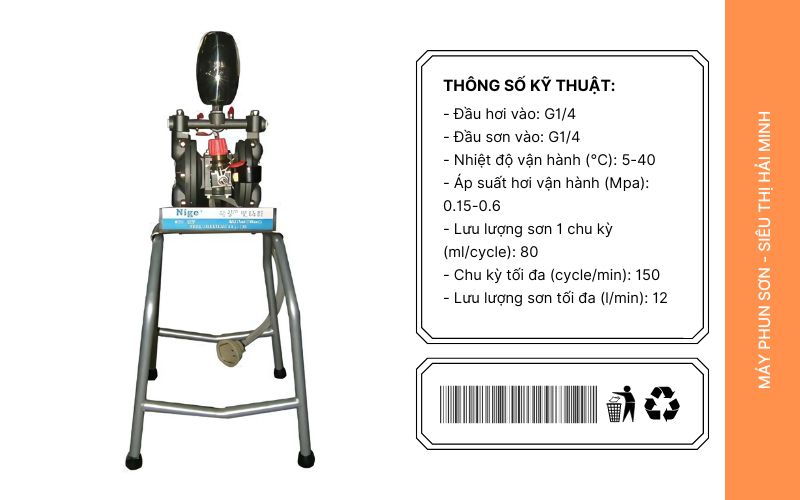 Đặc điểm nổi bật của máy bơm sơn màng Prona ​BDP-12
