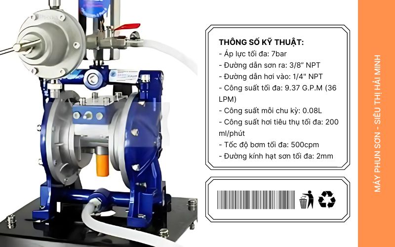 Tính năng của máy bơm sơn màng Prona R-1500B