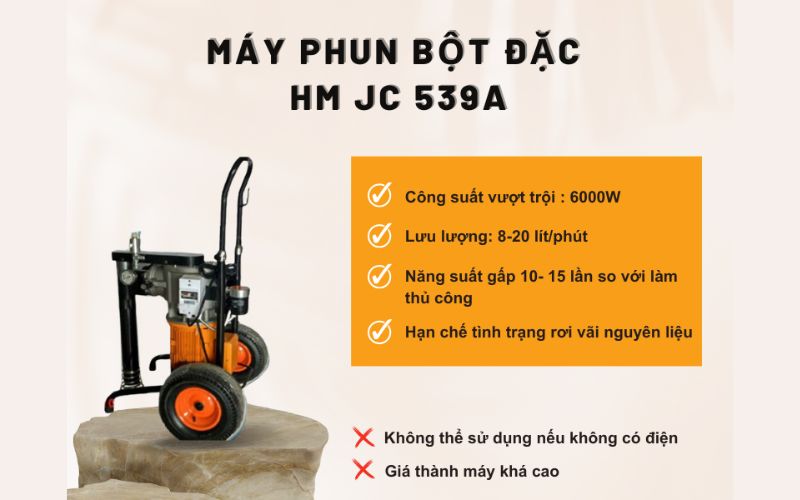 Thông số của máy phun bột đặc HM JC 539A