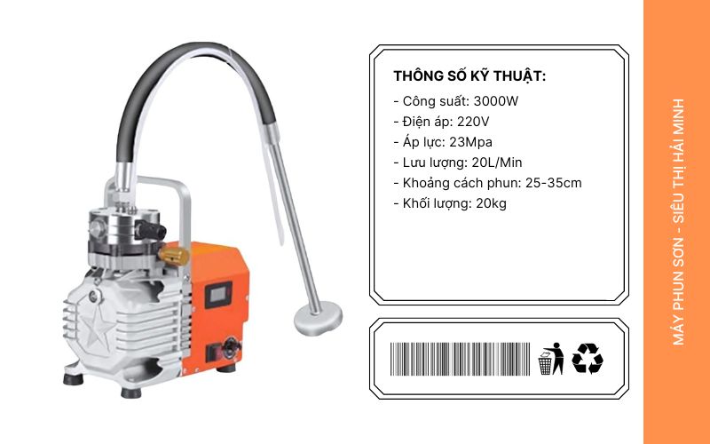 Đặc điểm nổi bật của máy phun sơn HCM3000NPS