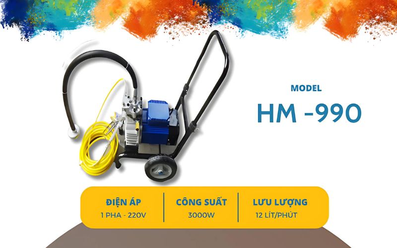 Thông số kỹ thuật máy phun sơn HM990