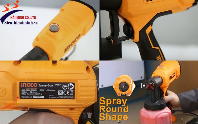 Kiểu dáng thông minh, hiện đại của máy Ingco SPG3508