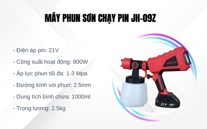 máy phun sơn chạy pin JH-09Z