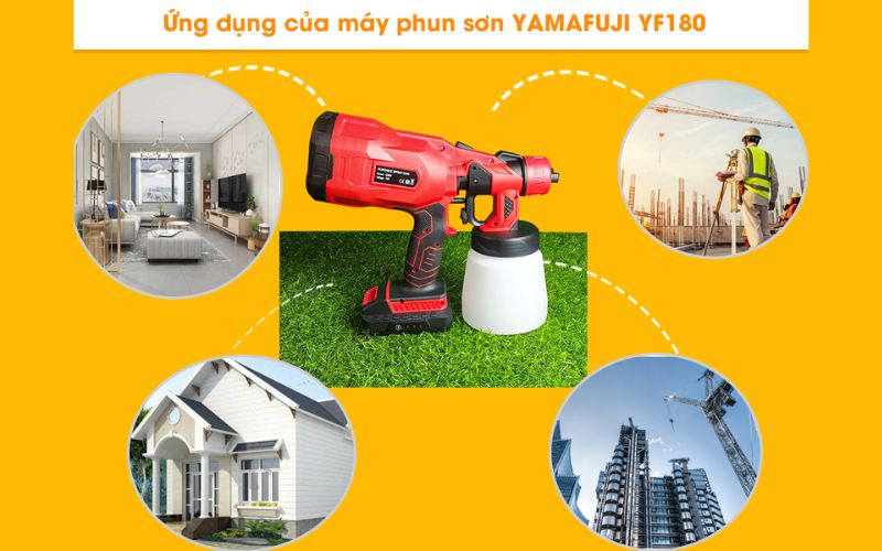Ứng dụng của máy phun sơn Yamafuji YF180 chất lượng