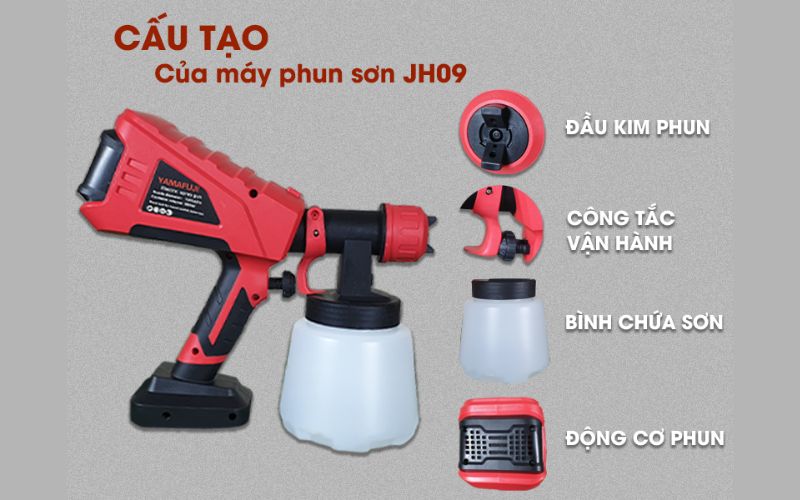 THông số Máy phun sơn điện cầm tay Yamafuji JH-09