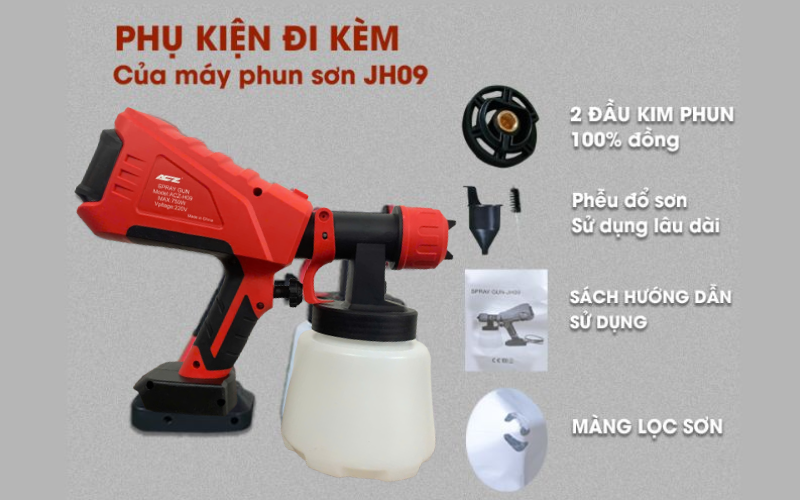 Thiết kế Máy phun sơn điện cầm tay Yamafuji JH-09