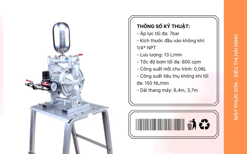 Những đặc điểm nổi bật của máy phun sơn dùng hơi WK A-10-8
