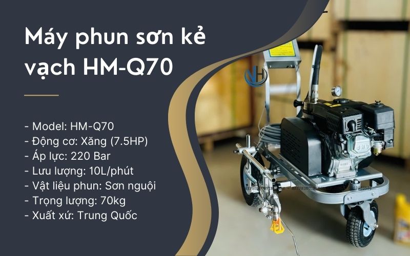 Những ưu điểm của máy phun sơn kẻ vạch HM-Q70