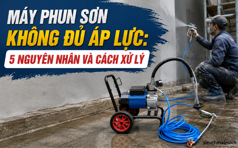 Máy phun sơn không đủ áp lực: 5 Nguyên nhân và cách xử lý