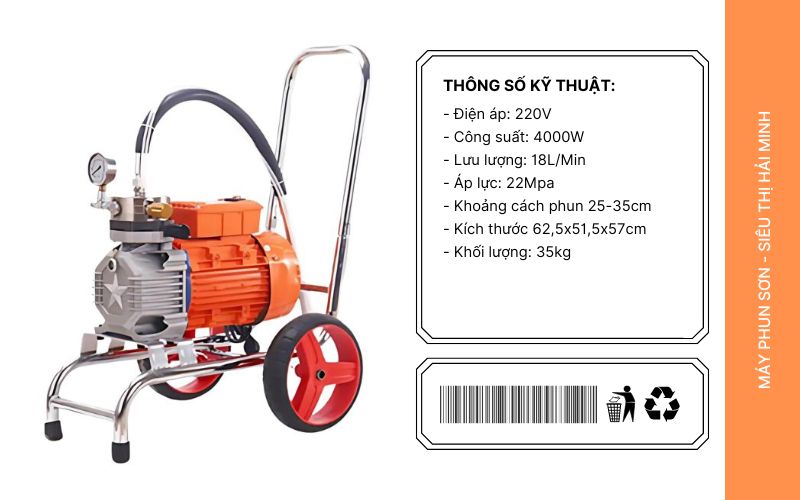 Ưu điểm nổi bật của máy phun sơn HCM-4000PS