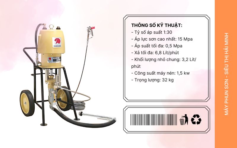 Chi tiết đặc điểm máy bơm sơn màng Prona R - SP1021